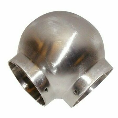 HDL HARDWARE Lavi 2 in. Satin Solid Stainless Steel Ball Elbow 90 Degree 44-702-2